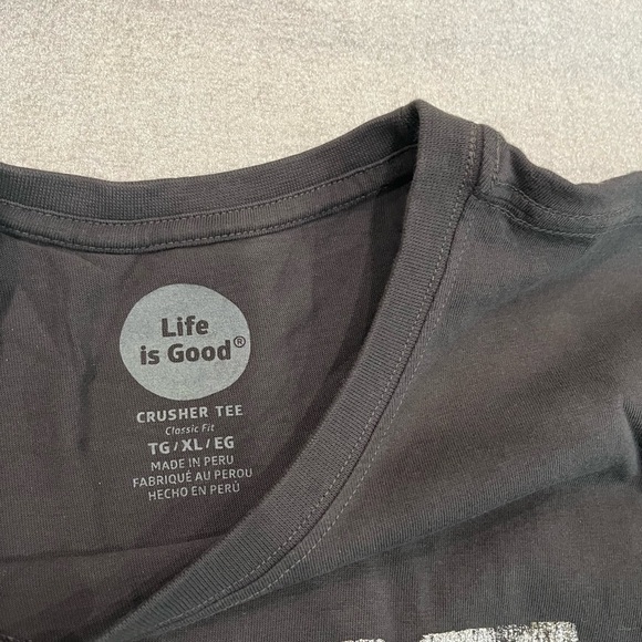 [XL] Life is Good Men's Crusher Graphic T-Shirt Where's The FishShirt - Picture 3 of 6